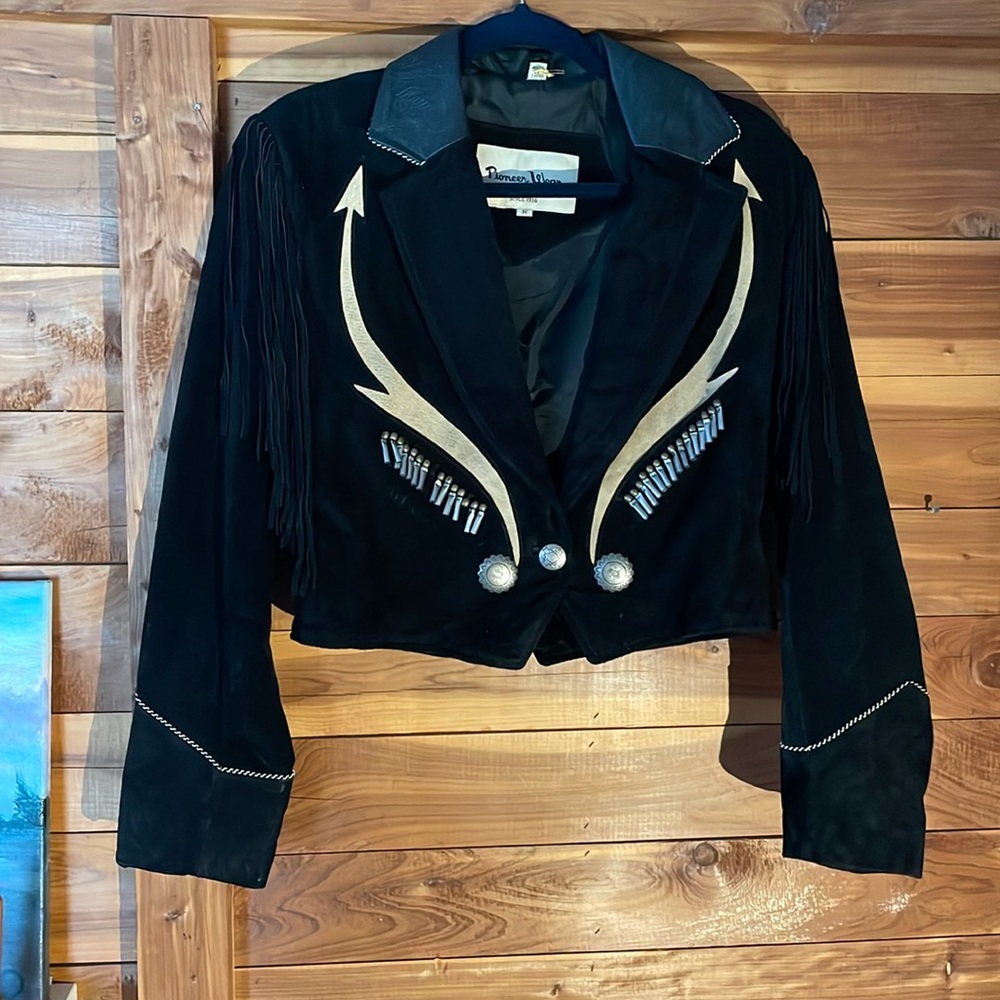 90s Pioneer Wear Suede Jacket Medium